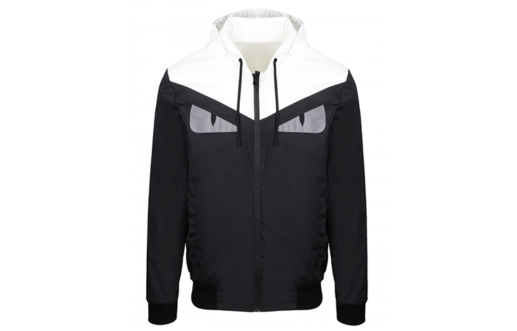 FENDI Black Knit Jacket with Monster Eyes Design FAA527OTBF0RWK