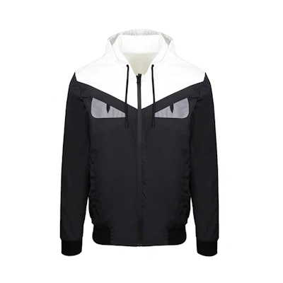 FENDI Black Knit Jacket with Monster Eyes Design FAA527OTBF0RWK