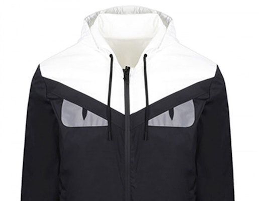 FENDI Black Knit Jacket with Monster Eyes Design FAA527OTBF0RWK Sizing FENDI Black Knit Jacket with Monster Eyes Design FAA527OTBF0RWK