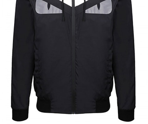 FENDI Black Knit Jacket with Monster Eyes Design FAA527OTBF0RWK Cheap FENDI Black Knit Jacket with Monster Eyes Design FAA527OTBF0RWK