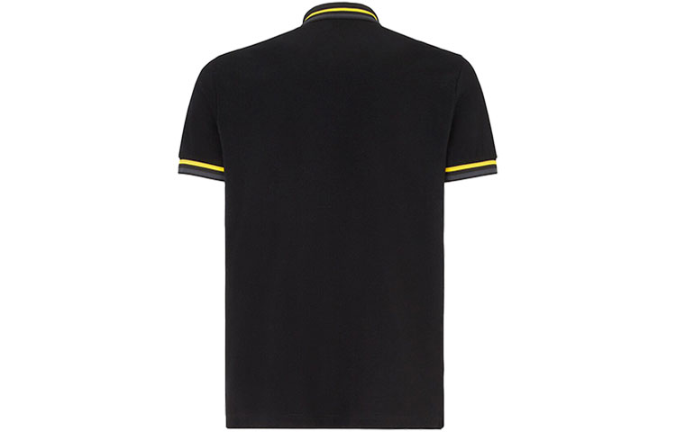 Lookbook Camiseta Polo Colorblock con Logo Negro FENDI. FY0985AHC1F0QA1
