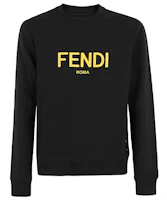 Fendi Black Logo Print Crewneck Long Sleeve Sweatshirt FY0178AE05F0QA1 Fendi Black Logo Print Crewneck Long Sleeve Sweatshirt FY0178AE05F0QA1