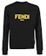 Buy Fendi 黑色LOGO印花圓領長袖衛衣 FY0178AE05F0QA1