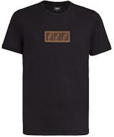 FENDI Black Logo Print Crewneck Regular Fit T-Shirt FY0894A28UF0QA1 FENDI Black Logo Print Crewneck Regular Fit T-Shirt FY0894A28UF0QA1