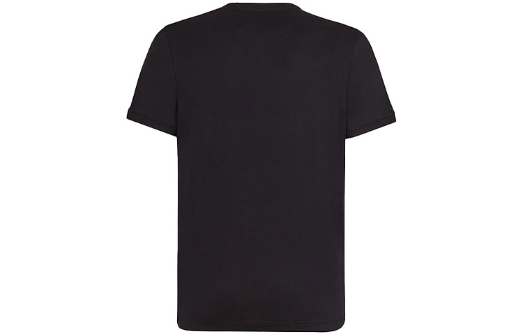 Lookbook FENDI Baju-T Logo Cetak Hitam Leher Bulat Regular Fit. FY0894A28UF0QA1