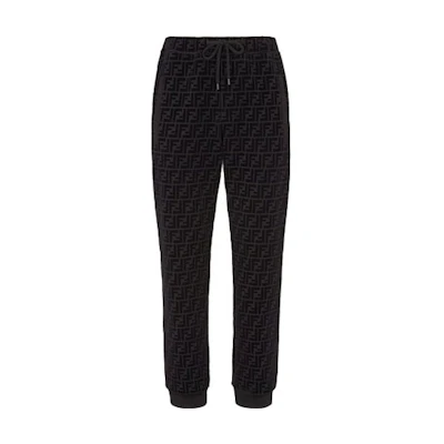 FENDI Black Logo Print Polo Joggers SS21 FB0461AFRJF0ABB
