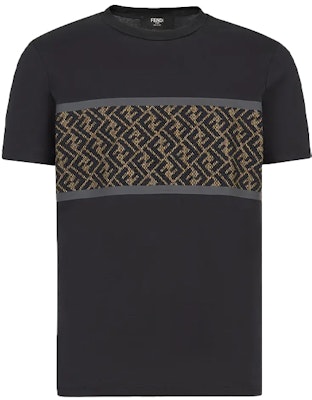 芬迪黑色Logo印花短袖T恤 FAF532AD3CF0GME Buy 芬迪黑色Logo印花短袖T恤 FAF532AD3CF0GME