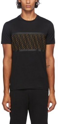 フェンディ ブラック ロゴプリント 半袖Tシャツ FAF532AD3CF0GME Shop フェンディ ブラック ロゴプリント 半袖Tシャツ FAF532AD3CF0GME
