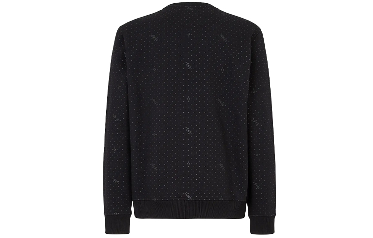 Lookbook 芬迪黑色印花logo圆领长袖卫衣. FY0178AH0KF0QA1