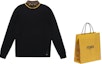 Shop 펜디 남성용 블랙 로고 터틀넥 울 스웨터 FZZ411A4GCF0G8T