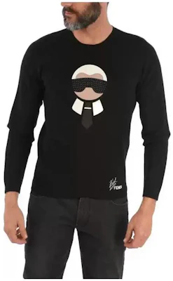 Fendi 黑色長袖衛衣搭配簡約圖案設計 FZZ339A-05D-F0QA1 Order Fendi 黑色長袖衛衣搭配簡約圖案設計 FZZ339A-05D-F0QA1