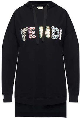 Fendi Black Long Sleeve Drawstring Cotton Hoodie FS6972A1VNF0GME Buy Fendi Black Long Sleeve Drawstring Cotton Hoodie FS6972A1VNF0GME
