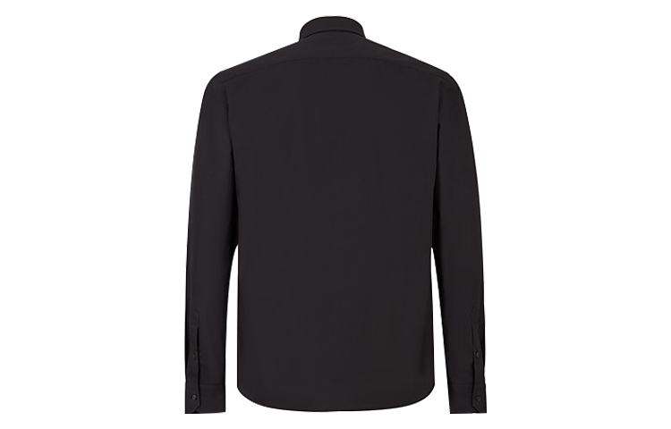 FENDI Black Long Sleeve Shirt with Letter Print and Pointed Collar FS0703ACKPF0QA1 圖 3