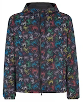 Fendi Black Monogram Full-Zip Hooded Jacket FW1090AHCFF0QA1 Fendi Black Monogram Full-Zip Hooded Jacket FW1090AHCFF0QA1