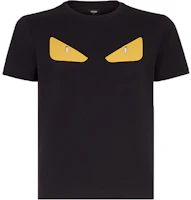 Order FENDI Black Monster Eyes Graphic T-Shirt FY072294TF0QA1