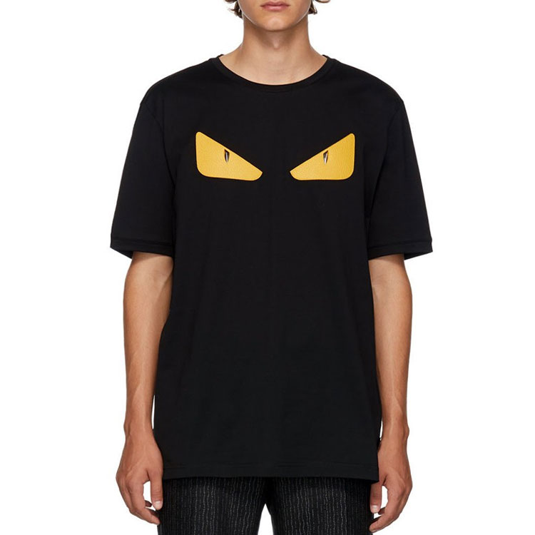 Purchase フェンディ ブラック モンスターアイ グラフィック Tシャツ FY072294TF0QA1