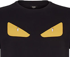 Cheap FENDI Black Monster Eyes Graphic T-Shirt FY072294TF0QA1