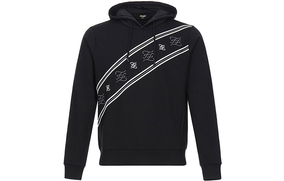 Order FENDI 黑色印花连帽长袖卫衣. FAF534AAY9F0GME