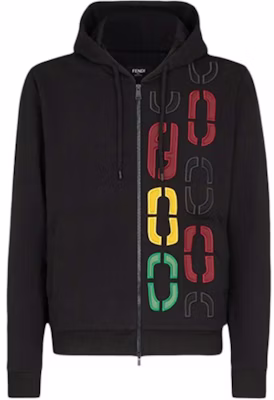 FENDI 黑色印花連帽拉鍊長袖外套 FY0984ADVKF0QA1 Buy FENDI 黑色印花連帽拉鍊長袖外套 FY0984ADVKF0QA1