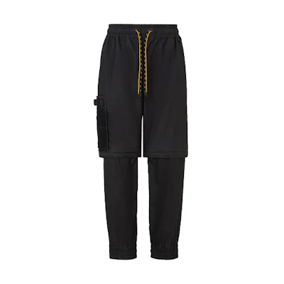 FENDI Black Solid Color Drawstring Loose Fit Casual Pants FAB620AGBGF0GME