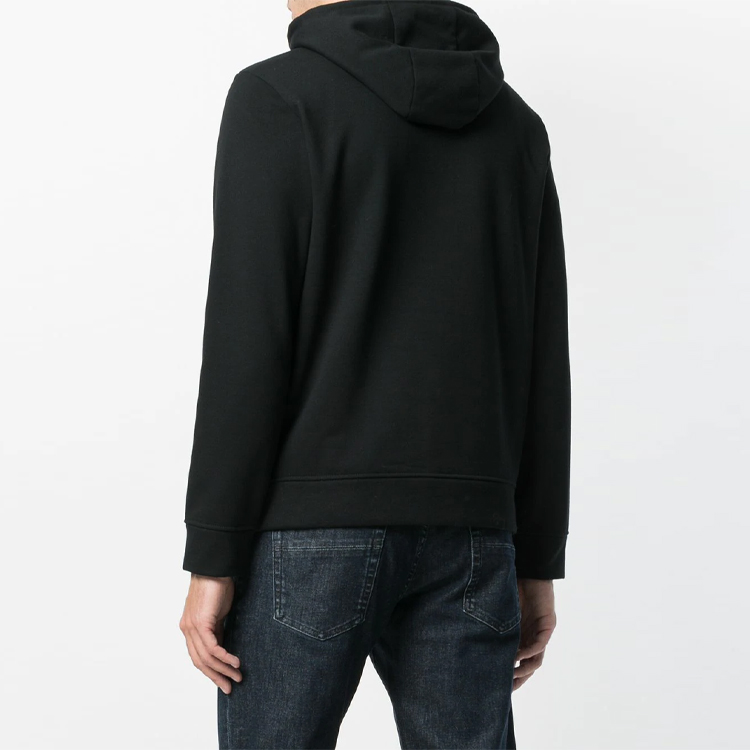 Sizing FENDI 黑色刺繡Logo抓毛連帽衫 FY0870A1EIF0QA1