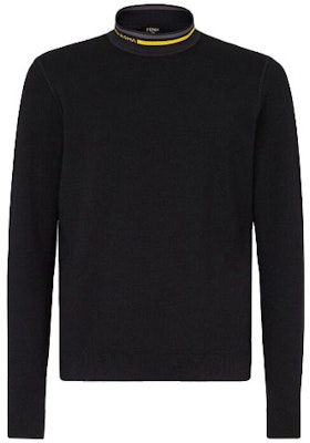 芬迪黑色高领修身休闲长袖毛衣。 FZY464AH3FF0QA1 Buy 芬迪黑色高领修身休闲长袖毛衣。 FZY464AH3FF0QA1