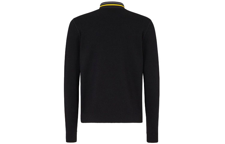 Lookbook 芬迪黑色高领修身休闲长袖毛衣。 FZY464AH3FF0QA1