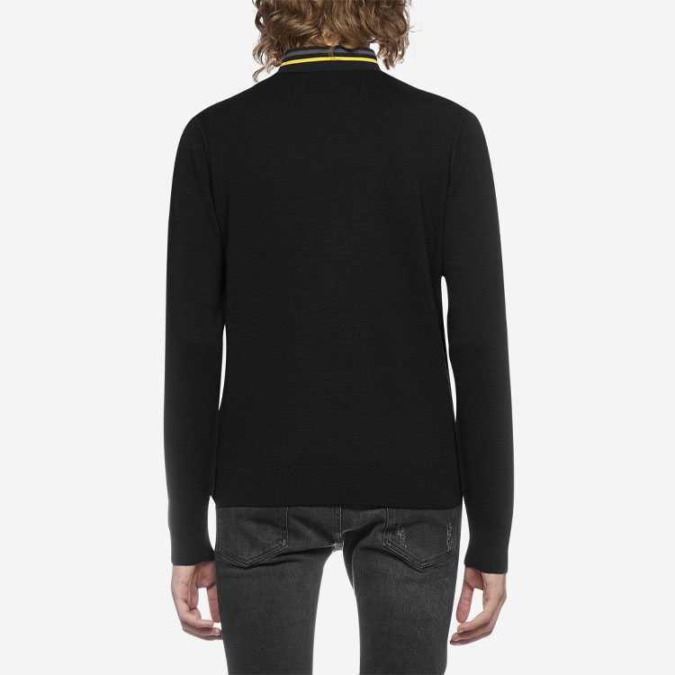 Sizing 芬迪黑色高领修身休闲长袖毛衣。 FZY464AH3FF0QA1