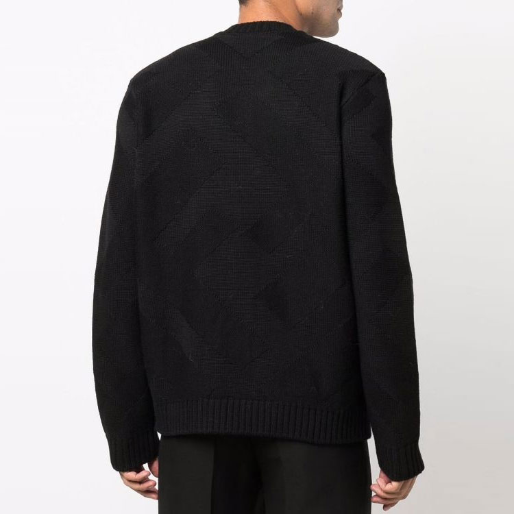 FENDI Black Wool Logo Crewneck Sweater. FZY490AH2XF0QA1 圖 4
