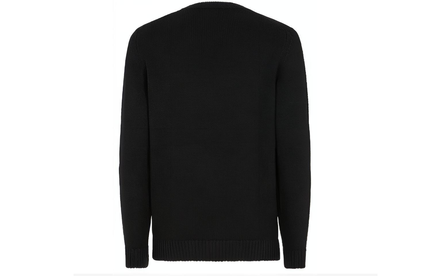 Lookbook 펜디 블랙 울 로고 모노그램 스웨터 FZZ387A3M3F0QA1