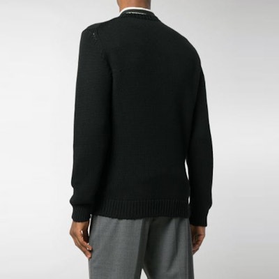FENDI Black Wool Logo Monogram Sweater FZZ387A3M3F0QA1 Purchase FENDI Black Wool Logo Monogram Sweater FZZ387A3M3F0QA1