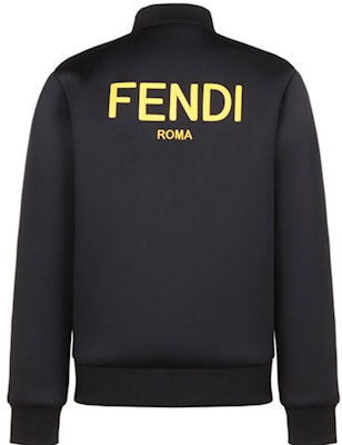 FENDI Black Zip-Up Jacket with Back Logo Print FW0833ADWVF0QA1 Order FENDI Black Zip-Up Jacket with Back Logo Print FW0833ADWVF0QA1