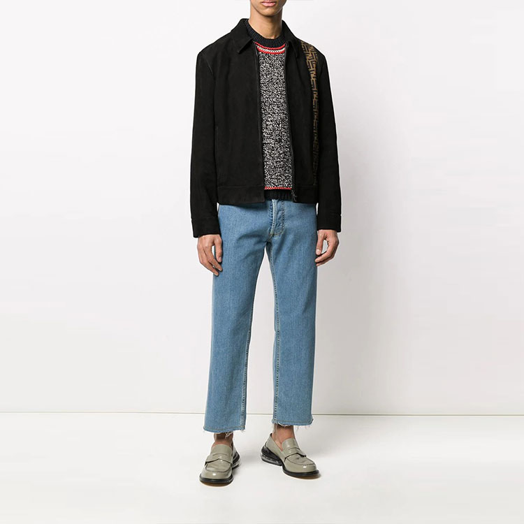 Lookbook フェンディ ブラック ジッパー付きレタープリントカジュアルジャケット. FPJ020ABUNF0QA1