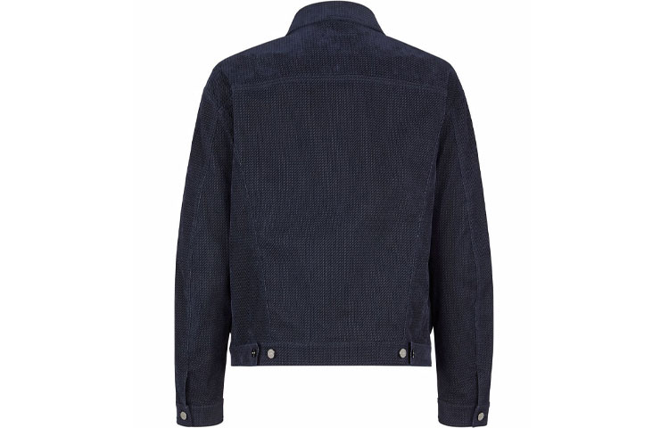 Lookbook FENDI 藍色FF圖案扣式襯衫外套 FW0428AGZUF0QG0