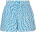 Buy FENDI Blue Silk Shorts with All-Over Logo Print. FB0708AG9DF1EP9