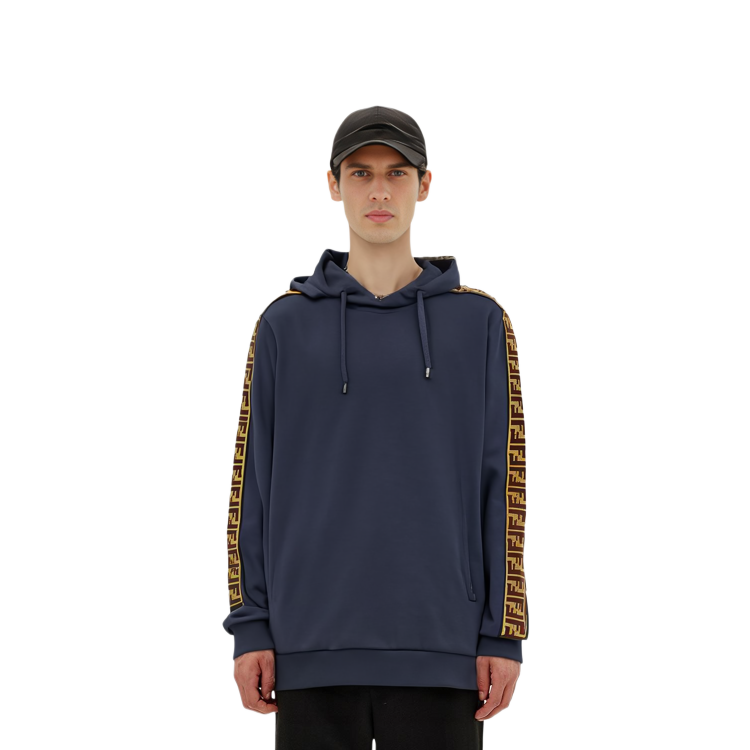 Purchase FENDI Sudadera Ajustada Azul de Lana y Algodón FY0870A1EGF0QA2