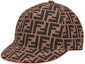 Order FENDI Brown Baseball Cap with All-Over Logo Print FXQ498A6NRF0HEZ