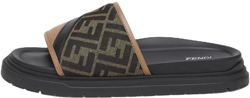 FENDI Brown Diagonal Leather Open-Toe Non-Slip Slide Sandals 7X1674AF5TF1OOF Buy FENDI Brown Diagonal Leather Open-Toe Non-Slip Slide Sandals 7X1674AF5TF1OOF