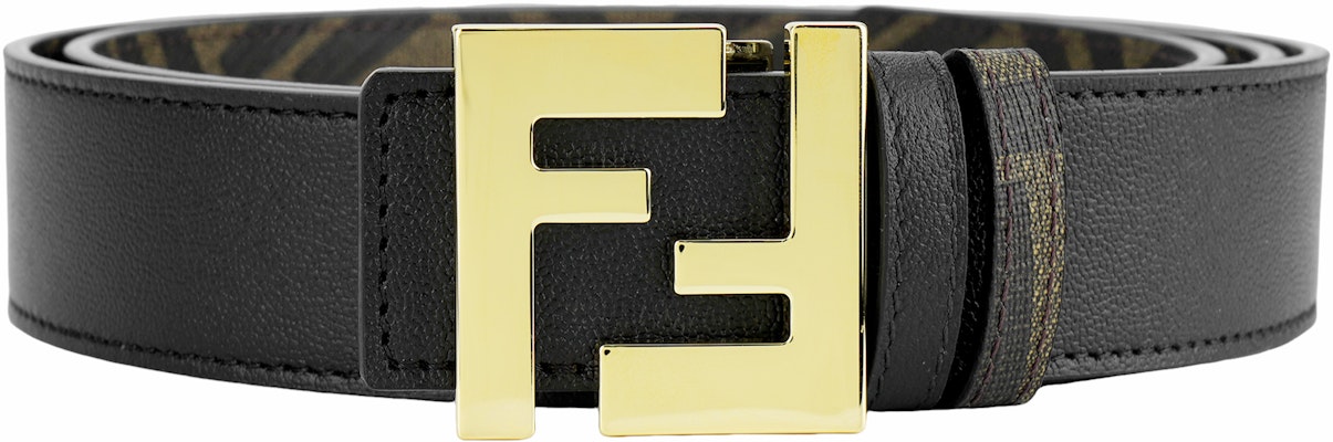 FENDI Brown Leather Belt with Side Print Design, Smooth Buckle, Unisex, 3.5cm Wide. 7C0424-AGR9-F18I0 Buy FENDI Brown Leather Belt with Side Print Design, Smooth Buckle, Unisex, 3.5cm Wide. 7C0424-AGR9-F18I0