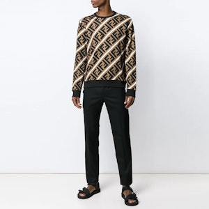 펜디 브라운 레터 프린트 크루넥 롱 슬리브 스웻셔츠 FY0944A7A9F13J3 Purchase 펜디 브라운 레터 프린트 크루넥 롱 슬리브 스웻셔츠 FY0944A7A9F13J3