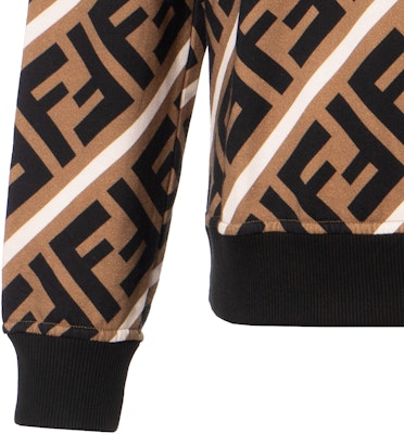 FENDI Brown Letter Print Crewneck Long Sleeve Sweatshirt FY0944A7A9F13J3 Details for FENDI Brown Letter Print Crewneck Long Sleeve Sweatshirt FY0944A7A9F13J3
