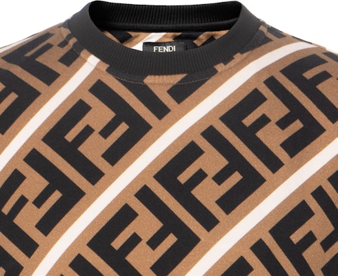 FENDI Brown Letter Print Crewneck Long Sleeve Sweatshirt FY0944A7A9F13J3 Sizing FENDI Brown Letter Print Crewneck Long Sleeve Sweatshirt FY0944A7A9F13J3