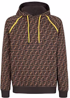 FENDI Brown Logo Print Long Sleeve Hoodie FY0945A6ZTF0QT1 FENDI Brown Logo Print Long Sleeve Hoodie FY0945A6ZTF0QT1