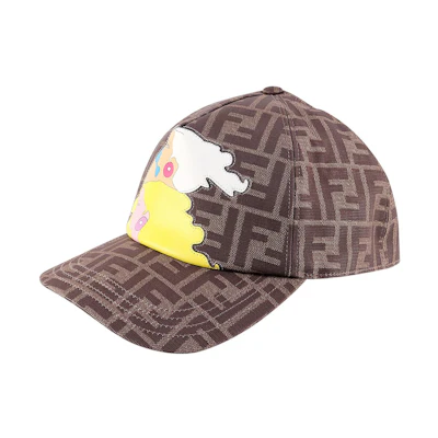 FENDI Brown Printed Polyester Cotton Baseball Cap. FXQ675AK6QF1HTV
