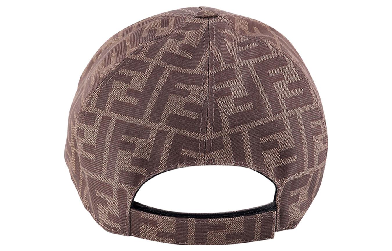 Shop フェンディ ブラウン プリント ポリエステル コットン ベースボールキャップ FXQ675AK6QF1HTV