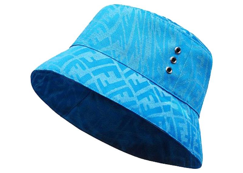 Fendi Bucket Hat FF Motif Light Blue