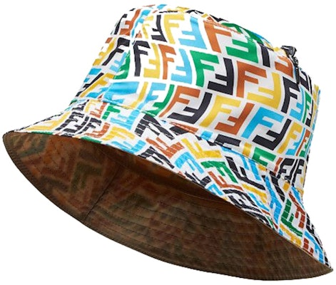 Fendi Bucket Hat FF Motif Multicolor Buy Fendi Bucket Hat FF Motif Multicolor