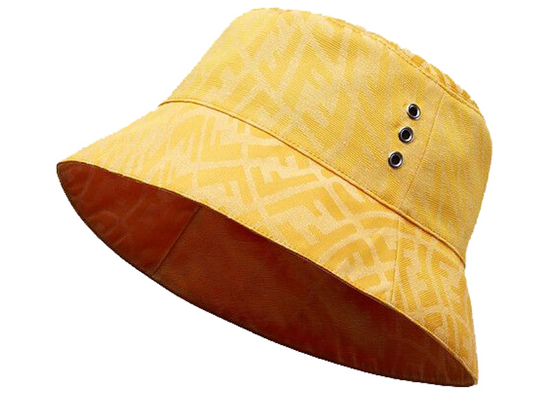 Fendi Bucket Hat FF Motif Yellow