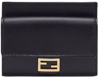 Fendi por Marc Jacobs Tarjetero Baguette Negro de Cuero Nappa Buy Fendi por Marc Jacobs Tarjetero Baguette Negro de Cuero Nappa