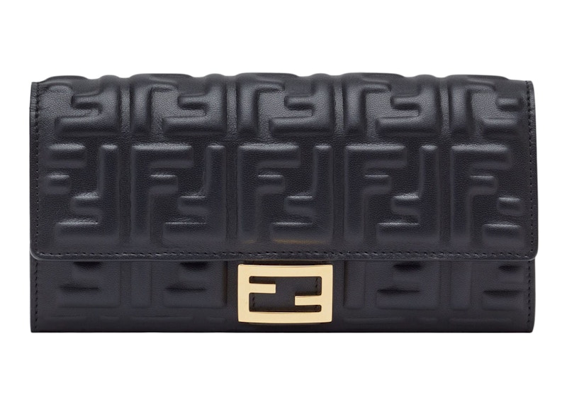 Fendi by Marc Jacobs Baguette Continental Black Nappa Leather Wallet